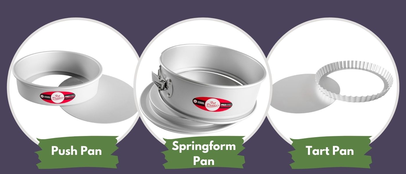 The 3 types of cake pans with removable bottoms