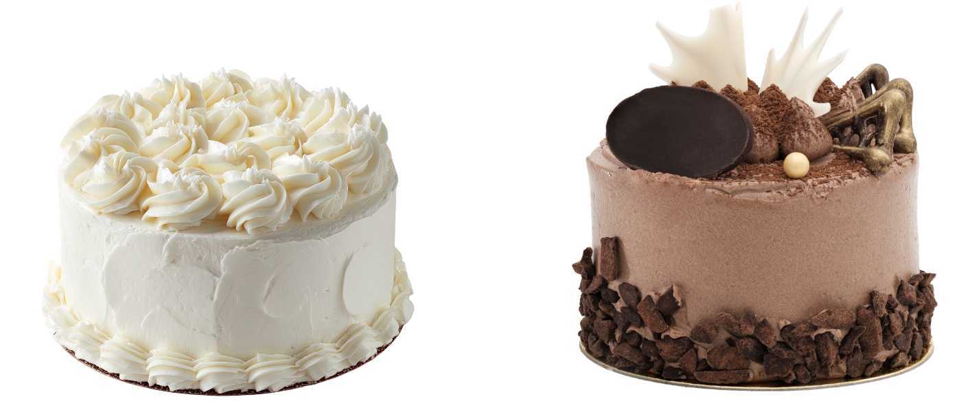 Two frosted cakes